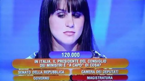 L'Eredità: "Il premier è a capo di cosa?" La gaffe della concorrente