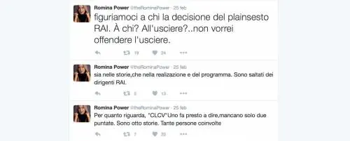 Cancellazione "Così lontani così vicini": i commenti di Romina Power