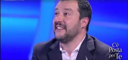 A C'è posta per te Matteo Salvini incontra Ezio Greggio ed Enzo Iacchetti