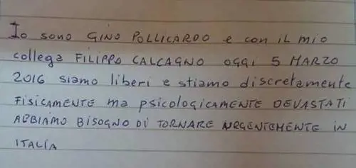 Libia, gli ostaggi: "Siamo devastati. Ora dobbiamo ritornare in Italia"