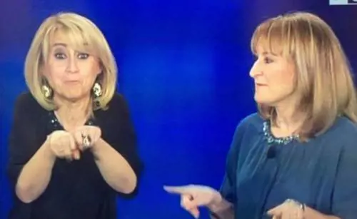 Luciana Littizzetto e la sua sosia a "Che tempo che fa"