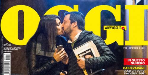 Matteo Salvini innamorato: ecco il bacio con Elisa Isoardi