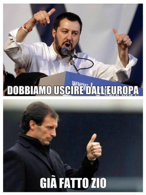 Salvini e Allegri e quella vignetta sul web sulla Juve