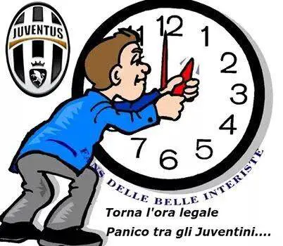 Ora legale, sfottò contro gli juventini