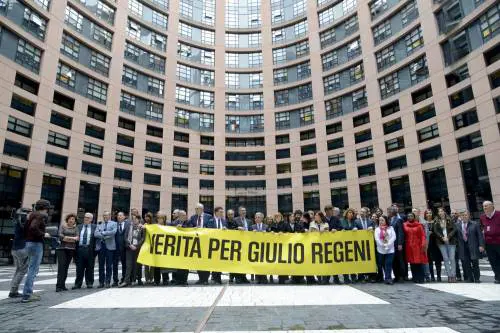 Manifestazione per Giulio Regeni degli europarlamenatri italiani