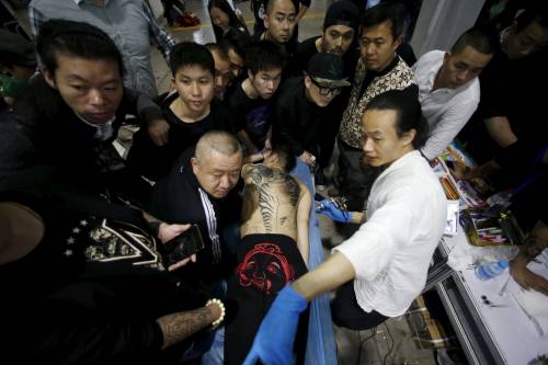 La festa internazionale  del tatuaggio a Shangai