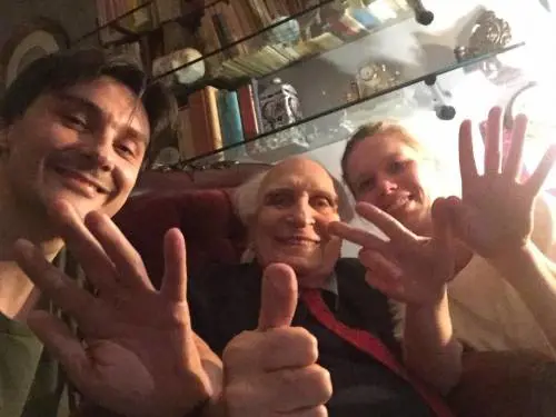 Marco Pannella con Matteo Angioli e Laura Harth