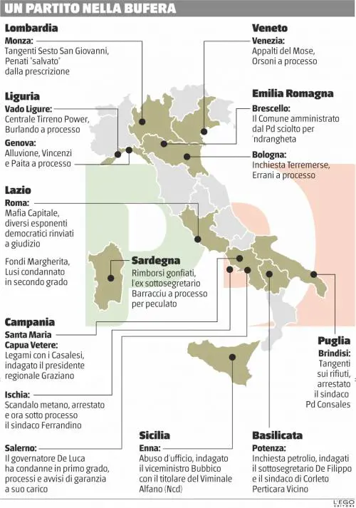 Pd, un partito nella bufera