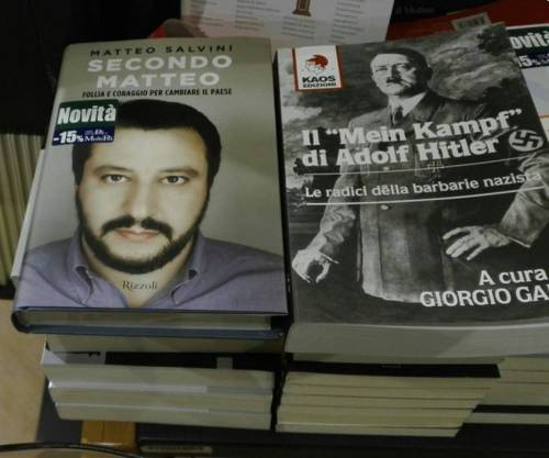 Saviano accosta Salvini al manifesto di Hitler