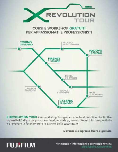 Fujifilm, la fotografia itinerante: parte il roadshow "X Revolution Tour"