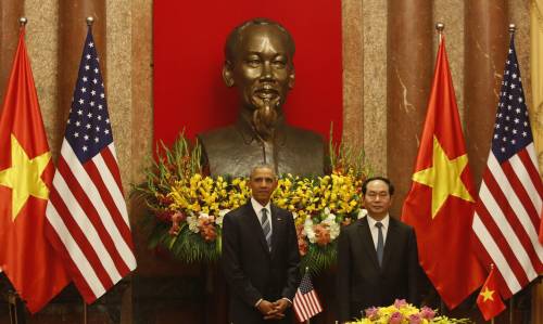 Obama e il presidente del Vietnam Tran Dai Quang