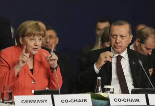 Angela Merkel e Recep Tayyip Erdoğan a Istanbul