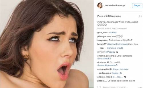 Valentina Nappi e il selfie-orgasmo su Instagram