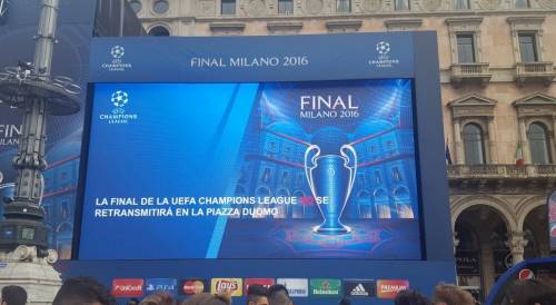 Milano, niente finale di Champions sui maxischermi di piazza Duomo