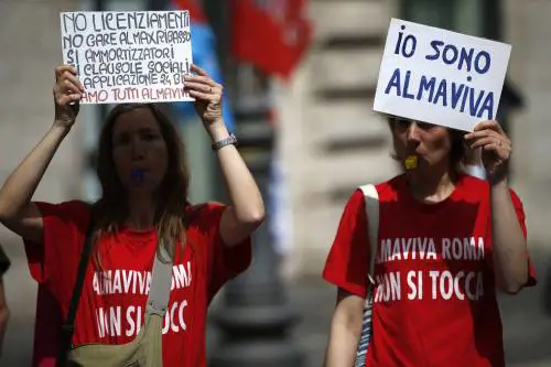 Almaviva, chiude la sede di Roma: partite 1666 lettere di licenziamento