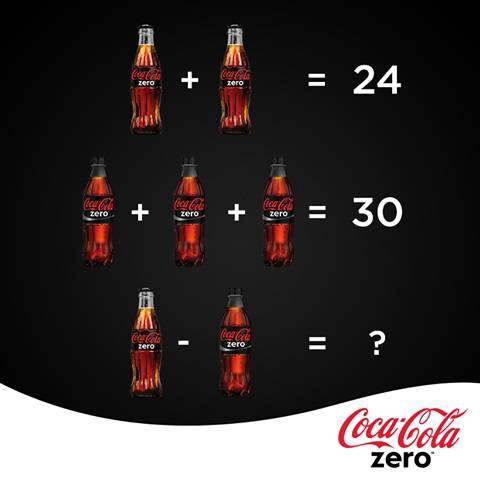Anche Coca-Cola propone un rompicapo matematico