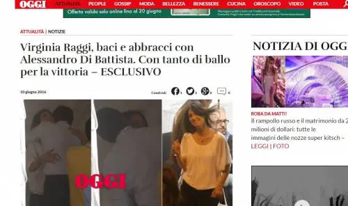 Virginia Raggi e Alessandro Di Battista: le foto dei paparazzi