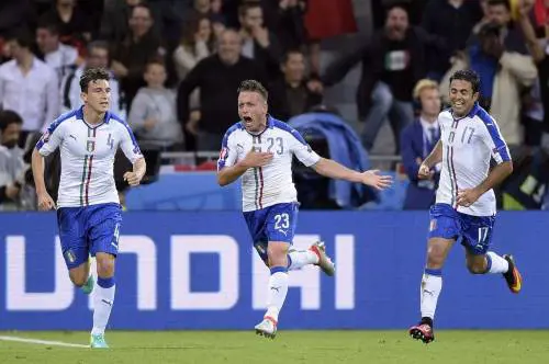 Italia, buona la prima: Giaccherini e Pellè stendono il Belgio