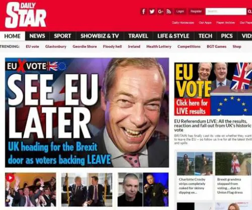 Tutte le prime pagine dei tabloid inglesi