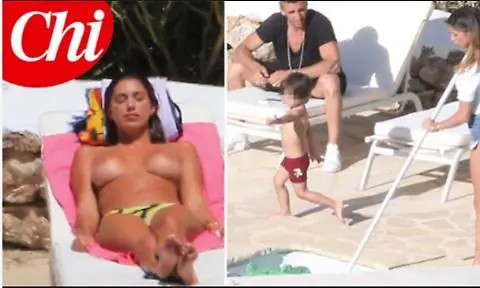 Belen Rodriguez in topless: la foto dei paparazzi di "Chi"