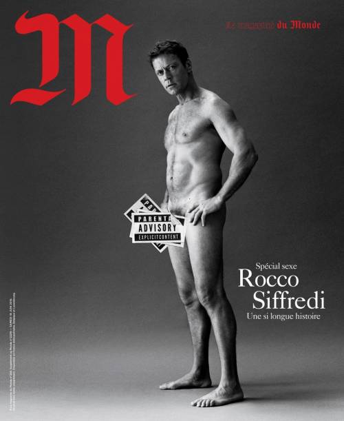 Rocco Siffredi sulla copertina di "M" di Le Monde