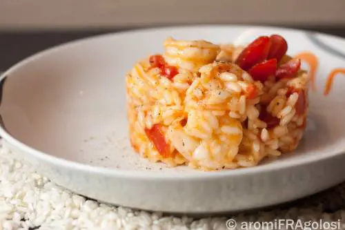 Risotto gamberetti e pomodorini