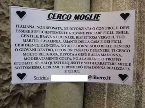 "Cerco moglie religiosa e sottomessa". E l'annuncio fa ridere la rete