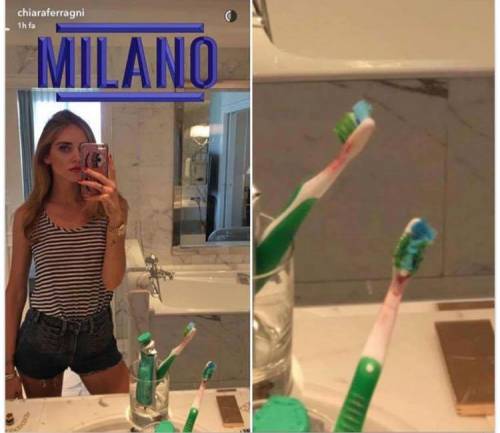 Chiara Ferragni e la caduta di stile: "Cosa ci fai con quello spazzolino?"