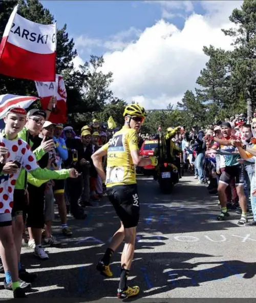 La corsa a piedi di Froome