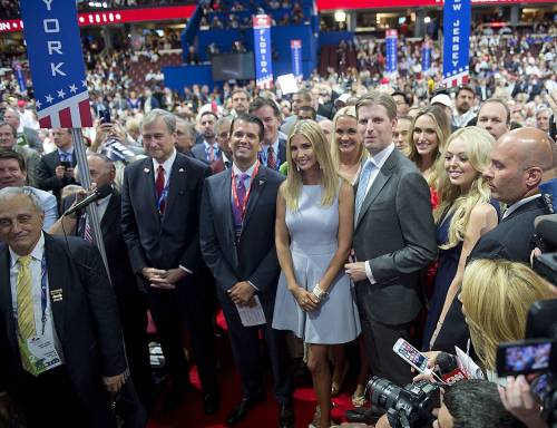 Cleveland, i rampolli di casa Trump uniti per sostenere il padre