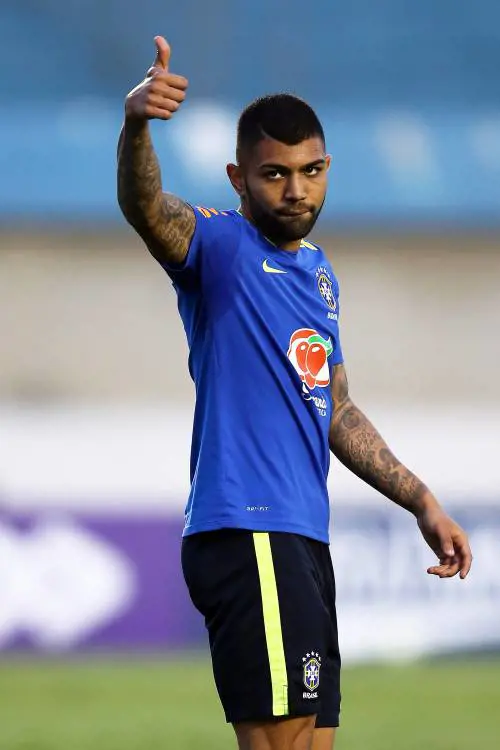 Gabigol durante l'allenamento con la nazionale olimpica brasiliana