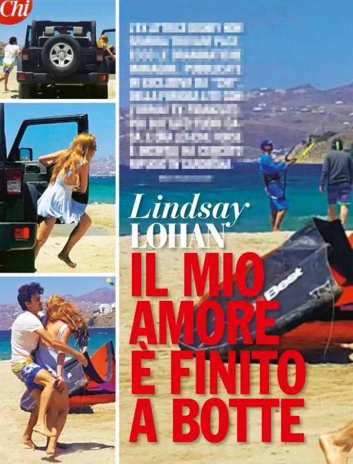 Lindsay Lohan aggredita in spiaggia dall'ex fidanzato