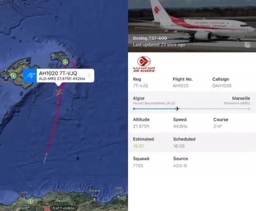 Algeria, paura per un Boeing: sparisce dai radar, poi riesce ad atterrare