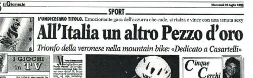 Il «Giornale» racconta così la vittoria di Paola Pezzo nella mountain bike alle Olimpiadi di Atlanta 1996