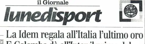 Così le pagine sportive del «Giornale» celebrano l’oro olimpico di Josefa Idem ai Giochi di Sydney 2000 