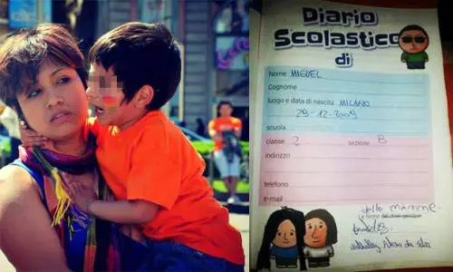 Miguel, a scuola corregge "i miei genitori" in "le mie mamme"