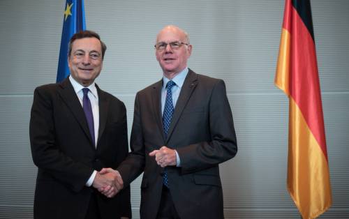 Mario Draghi e il presidente del Bundestag, Norbert Lammert