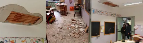 Crolla il soffitto della scuola: una bimba ferita a Torino