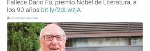 La gaffe in Spagna: "Morto Fo". Ma la foto è di Camilleri