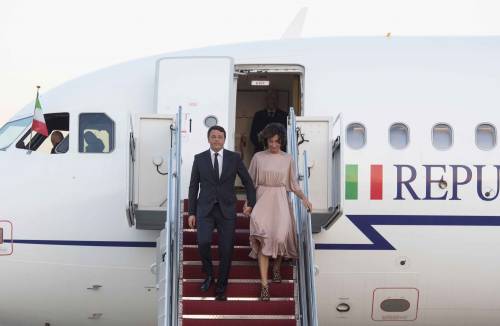 L'arrivo di Renzi a Washington