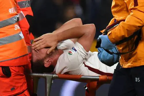 Roma, brutto infortunio per Florenzi: rottura legamento ginocchio