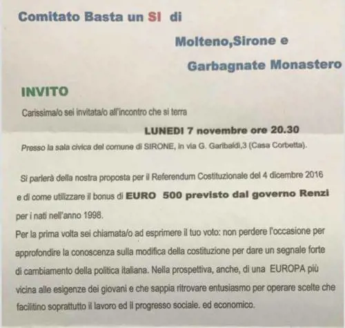 La serata del  Pd per i giovani "Si parla del Sì e dei 500 euro"