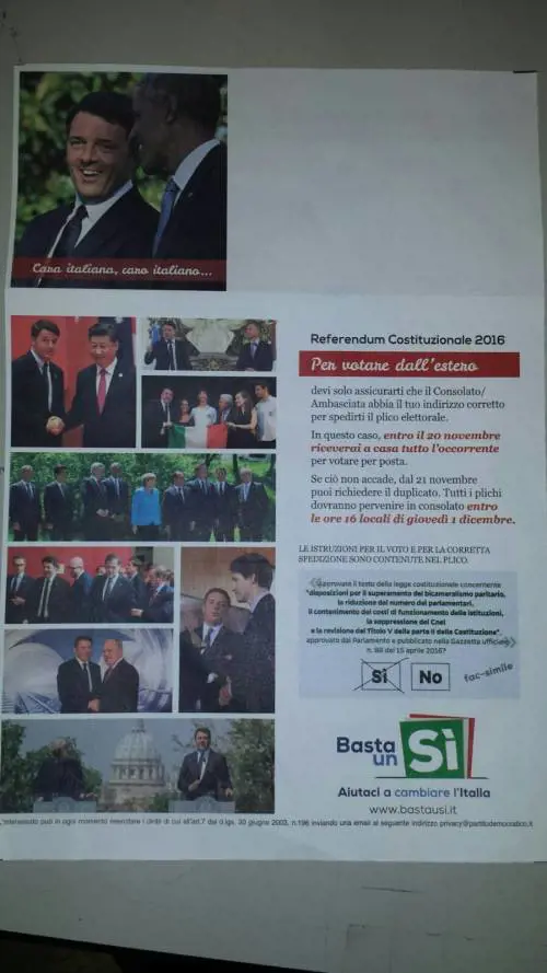 Ecco la lettera di Renzi agli italiani all'estero