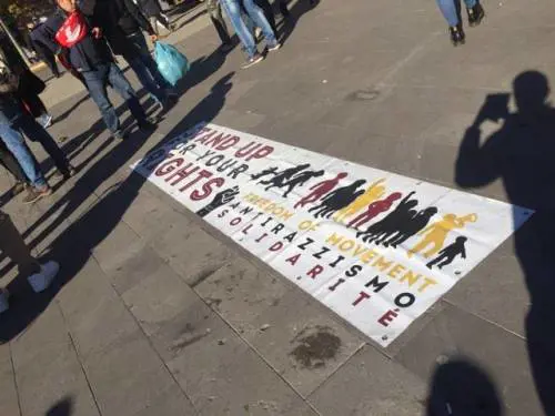 I migranti in corteo per chiedere più diritti