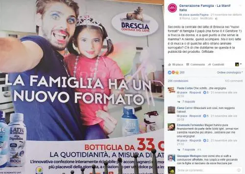 La pubblicità del latte col papà truccato che sta scatenando le polemiche