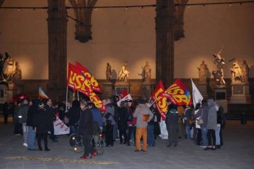 Celebrazioni in piazza della Signoria a Firenze