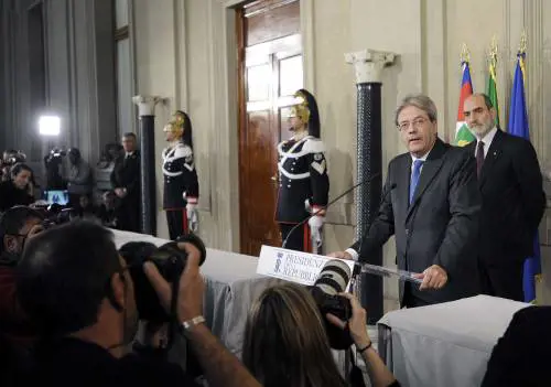 Le consultazioni di Gentiloni