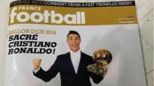 France Football: "Ronaldo vince il suo quarto Pallone d'Oro"