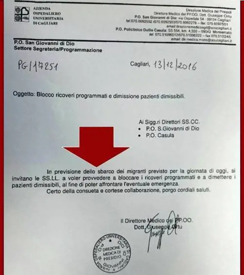 La circolare choc dell'ospedale: "Migranti al posto dei pazienti"