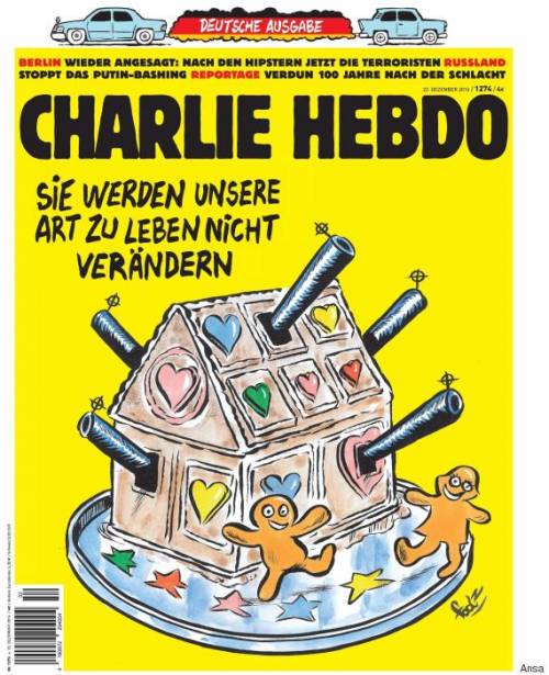 L'ultimo copertina di Charlie Hebdo. ​"Non cambieranno il nostro stile di vita"